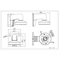 Hikvision DS-1272ZJ-110B Wandhalterung Wall Mount