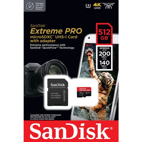 SanDisk Extreme Pro 4K microSD 512 GB  (4K)