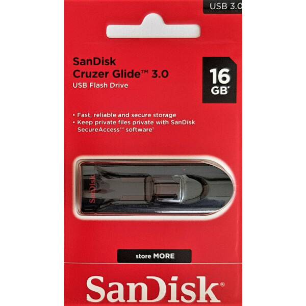 SanDisk Cruzer Glide 3.0 USB Flash Drive 16 GB
