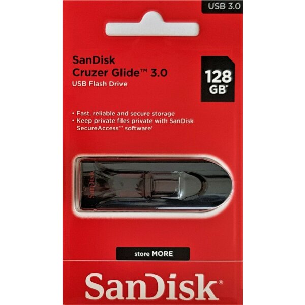 SanDisk Cruzer Glide 3.0 USB Flash Drive 128 GB