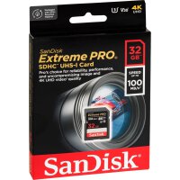 SanDisk Extreme Pro 4K SD Card 32 GB  (4K)