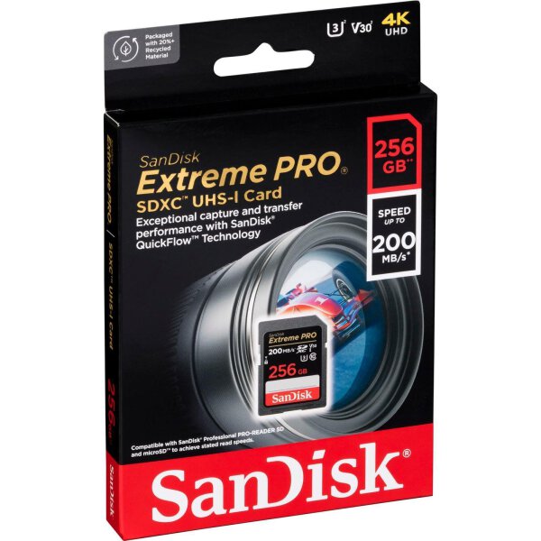 SanDisk Extreme Pro 4K SD Card 256 GB  (4K)