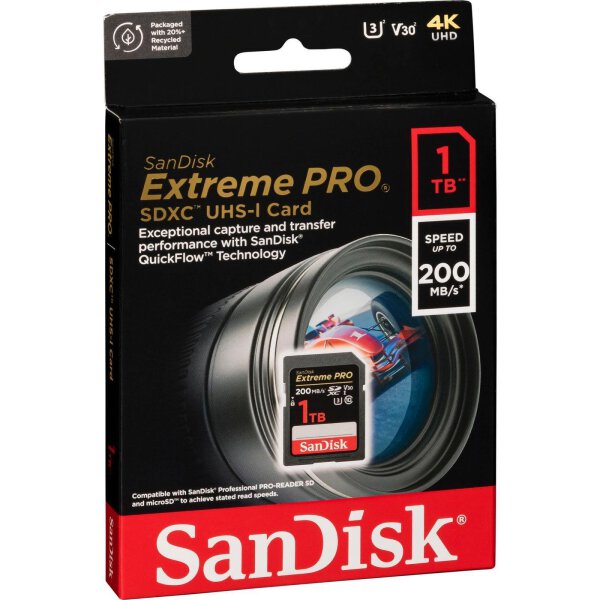 SanDisk Extreme Pro 4K SD Card 1 TB  (4K)