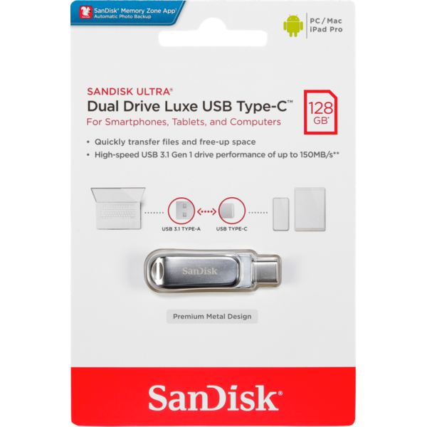 SanDisk Dual Drive Luxe USB Type-C 128GB