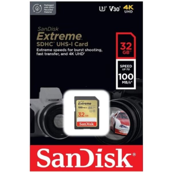 SanDisk Extreme 4K SD Karte 32 GB  (4K)