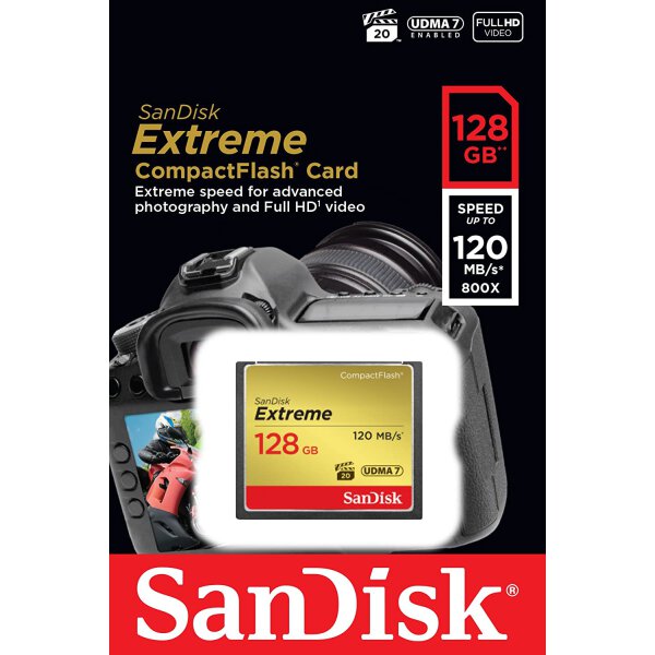 SanDisk Extreme CompactFlash Karte 128 GB