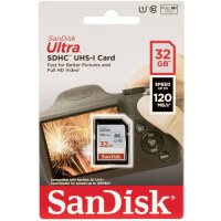 Sandisk Ultra SD Karte 80-120MB/s 32GB (120MB/s)