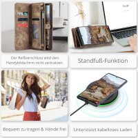 Caseme Samsung Hülle mit Zipper 2in1