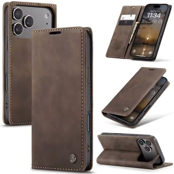 Caseme Handyhülle für Apple iPhone 17 Pro / 18 Pro Dunkelbraun