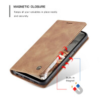 Caseme Handyhülle für Samsung Samsung A17-Hellbraun