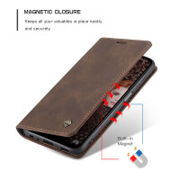 Caseme Handyhülle für Samsung Samsung A17-Dunkelbraun