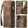 Caseme Samsung Hülle mit Zipper 2in1 Samsung A17 / A17 5G-Braun