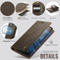 Handyhülle für iPhone C49 2in1 Für iPhone 16 Pro-Braun