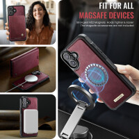 Handyhülle für iPhone C49 2in1 Für iPhone 17-Weinrot