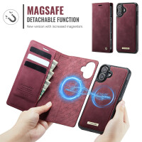 Handyhülle für iPhone C49 2in1 Für iPhone 17-Weinrot