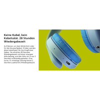 Philips TAK4206BL/00 Bluetooth Kinder Kopfhörer Blau