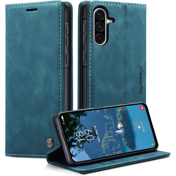 Caseme Handyhülle für Samsung Samsung A57 5G-Dunkles Zyanblau