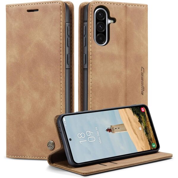 Caseme Handyhülle für Samsung Samsung A57 5G-Hellbraun