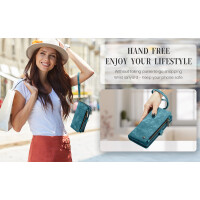 Caseme Samsung Hülle mit Zipper 2in1 Samsung S26 Ultra-Blau