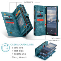 Caseme Samsung Hülle mit Zipper 2in1 Samsung S26 Ultra-Blau