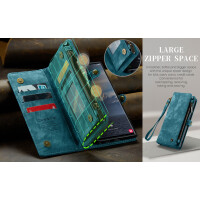Caseme Samsung Hülle mit Zipper 2in1 Samsung S26 Ultra-Blau