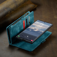 Caseme Samsung Hülle mit Zipper 2in1 Samsung S26 Ultra-Blau