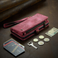Caseme Samsung Hülle mit Zipper 2in1 Samsung S26 Ultra-Rot