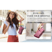 Caseme Samsung Hülle mit Zipper 2in1 Samsung S26 Ultra-Rot