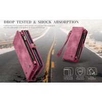 Caseme Samsung Hülle mit Zipper 2in1 Samsung S26 Ultra-Rot
