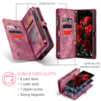Caseme Samsung Hülle mit Zipper 2in1 Samsung S26 Ultra-Rot