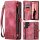 Caseme Samsung Hülle mit Zipper 2in1 Samsung S26 Ultra-Rot