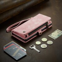 Caseme Samsung Hülle mit Zipper 2in1 Samsung A57 5G-Rosa