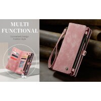 Caseme Samsung Hülle mit Zipper 2in1 Samsung A57 5G-Rosa