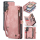 Caseme Samsung Hülle mit Zipper 2in1 Samsung A57 5G-Rosa